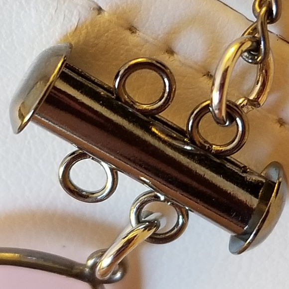 NWT Handmade Teal Pink Gunmetal Necklace - Picture 6 of 6